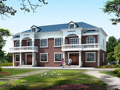 農(nóng)村兄弟雙拼三層自建房設(shè)計圖紙，哥倆一起建一棟可大氣了